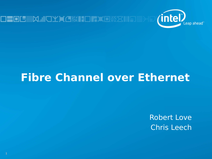 fibre channel over ethernet