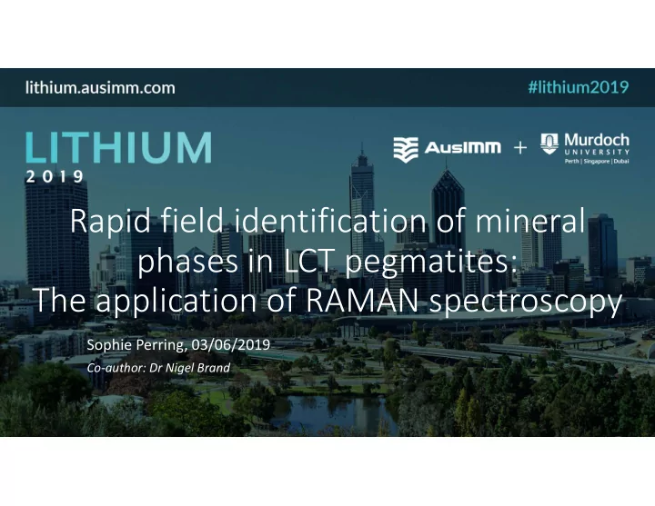 rapid field identification of mineral phases in lct