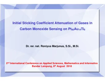 Initial Sticking Coefficient Attenuation of Gases in Carbon Monoxide Sensing on Pt 80 Au 14 Ti 6