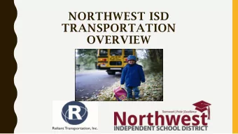 TRANSPORTATION  OVERVIEW  OUR INAUGURAL YEAR..  Implemented assigned seating with numbered seats