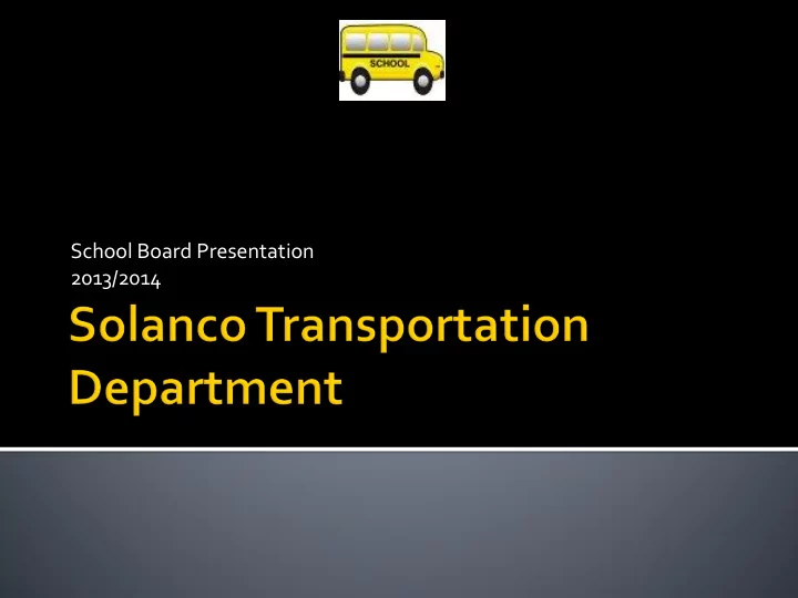 school board presentation
