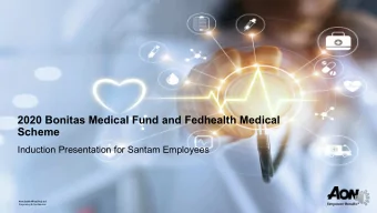 2020 Bonitas Medical Fund and Fedhealth Medical  Scheme  Induction Presentation for Santam