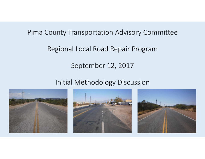 pima county transportation advisory committee regional