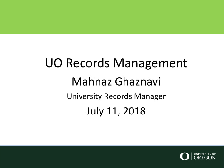 uo records management