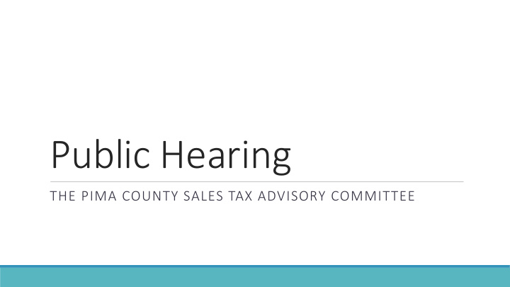 public hearing