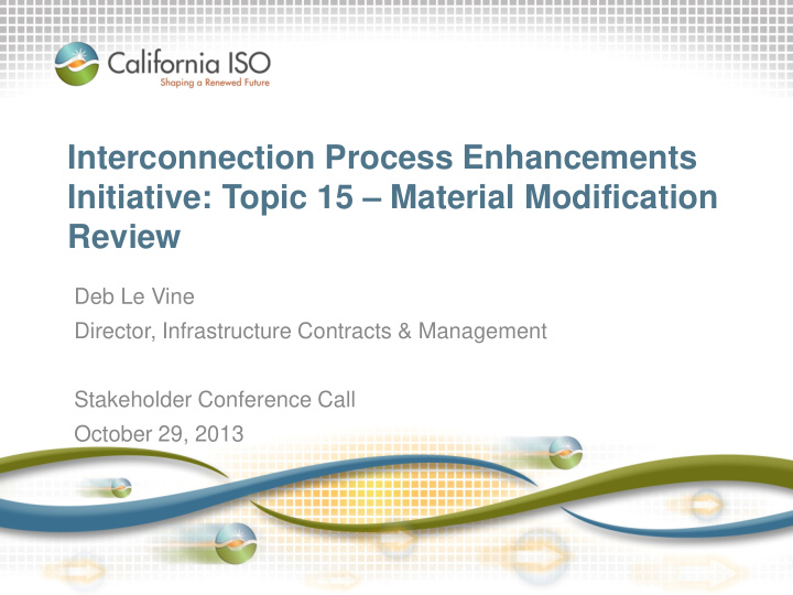 interconnection process enhancements initiative topic 15