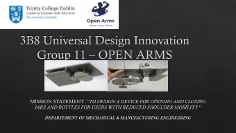 DEPARTEMENT OF MECHANICAL &amp; MANUFACTURING ENGINEERING  Denis  Jamie  Edward  Ciarn  *CAD