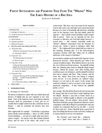 Y :  TEN  N  YMEN T HE E A Y H ISTORY OF A B A D I DEA  RL By Kevin D. McDonald * TABLE OF CONTENTS