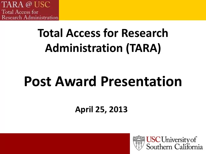 post award presentation