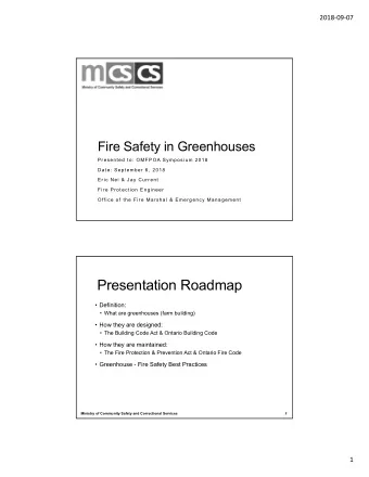 Presentation Roadmap   Definition:   What are greenhouses (farm building)   How they are