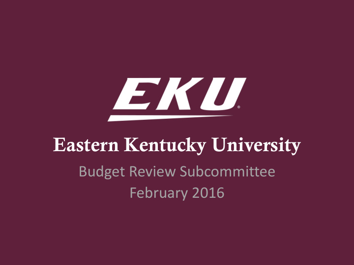 eastern kentucky university