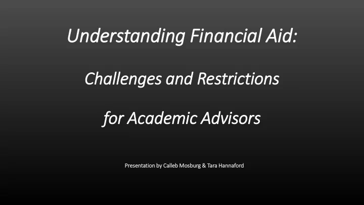 understanding fin inancial aid id