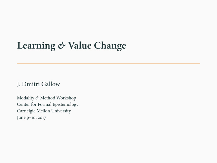 learning amp value change