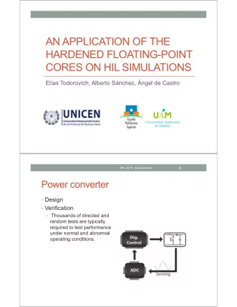 AN APPLICATION OF THE  HARDENED FLOATING-POINT  CORES ON HIL SIMULATIONS  Elas Todorovich,