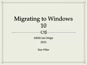 Don Piller  Agenda  Windows 10 Overview  Highlights  User Interface Changes  New Apps