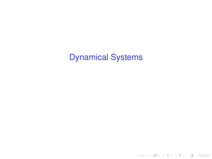 dynamical systems continuous maps of metric spaces