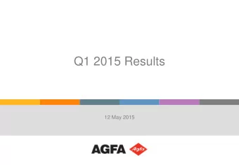 Q1 2015 Results  12 May 2015 Profit &amp; Loss: Key Figures (in million Euro)   %  Q1'14  Q1'15