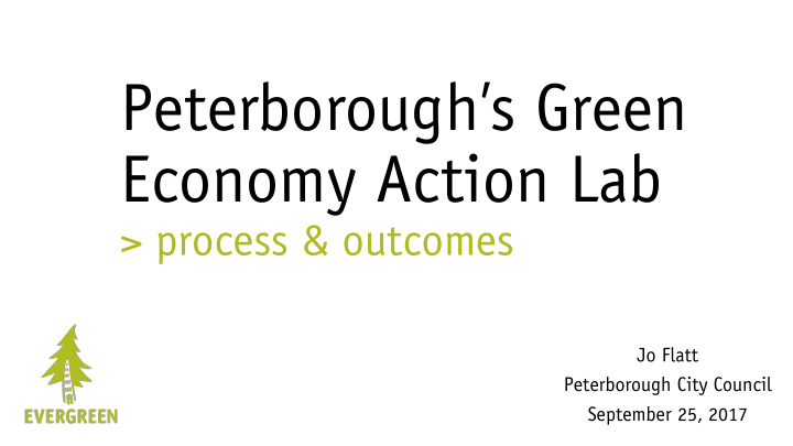 peterborough s green economy action lab
