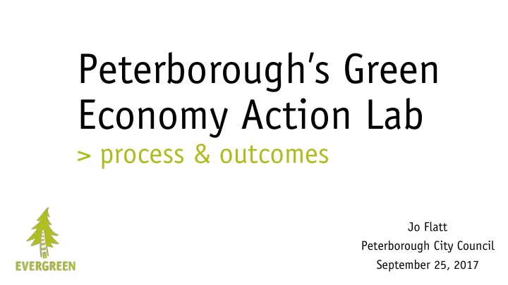 peterborough s green economy action lab