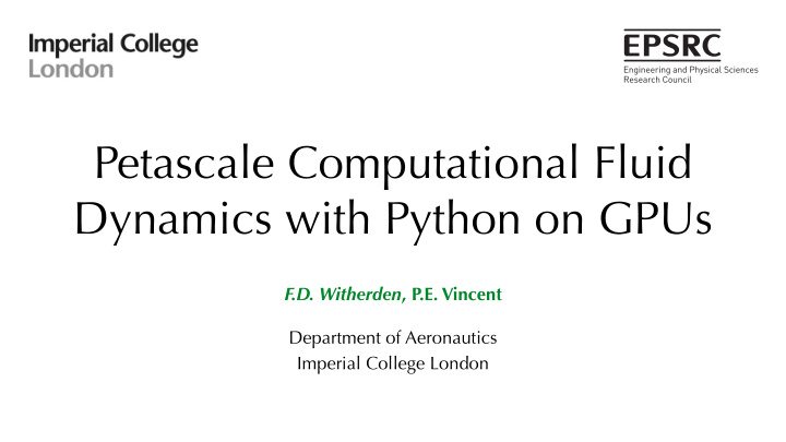 petascale computational fluid dynamics with python on gpus