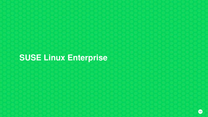 suse linux enterprise
