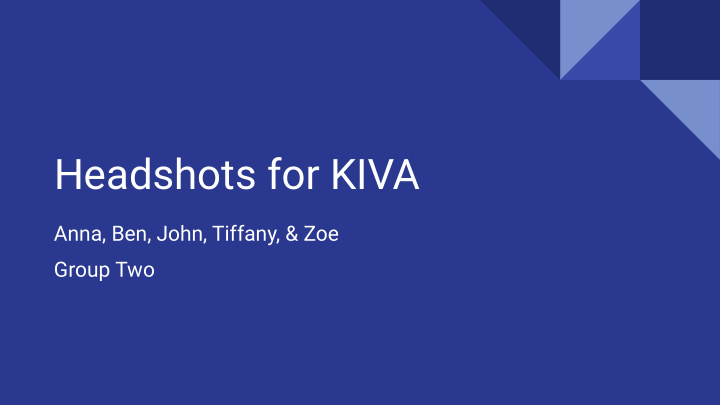 headshots for kiva
