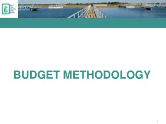 BUDGET METHODOLOGY  1  CLICK TO EDIT MASTER TITLE STYLE  BUDGET METHODOLOGY  Member Consumption