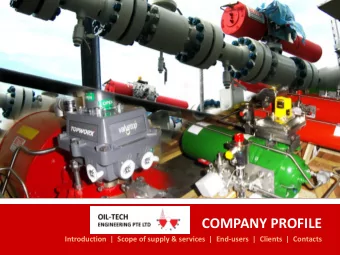 COMPANY PROFILE Introduction | Scope of supply &amp; services | End-users | Clients | Contacts