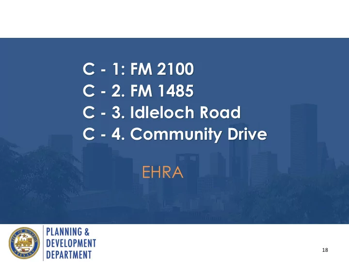 c 1 fm 2100 c 2 fm 1485 c 3 idleloch road c 4 community