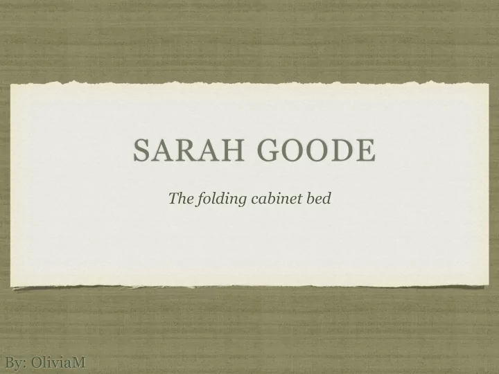 sarah goode