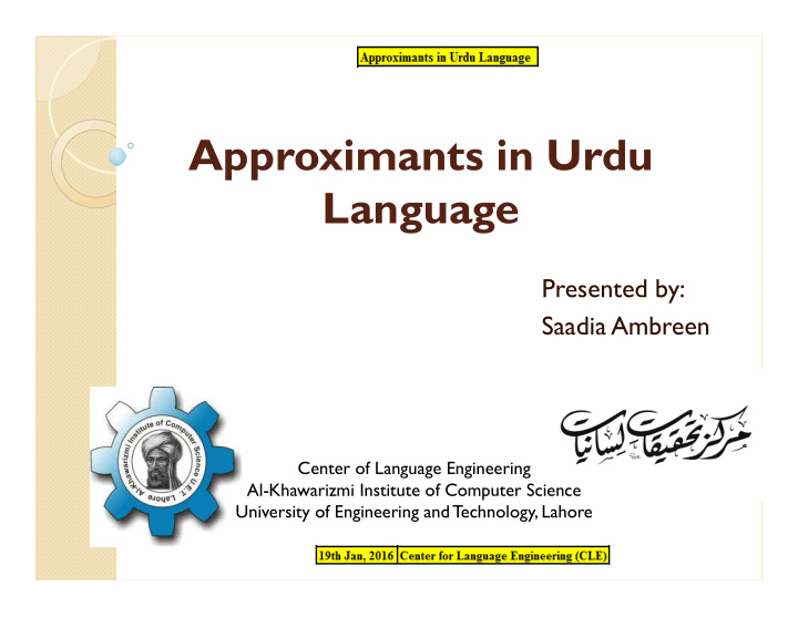 approximants in urdu language