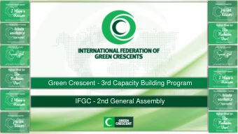 IFGC - 2nd General Assembly  99 years ago, in 1920 we made a promise,  History  we promised for a