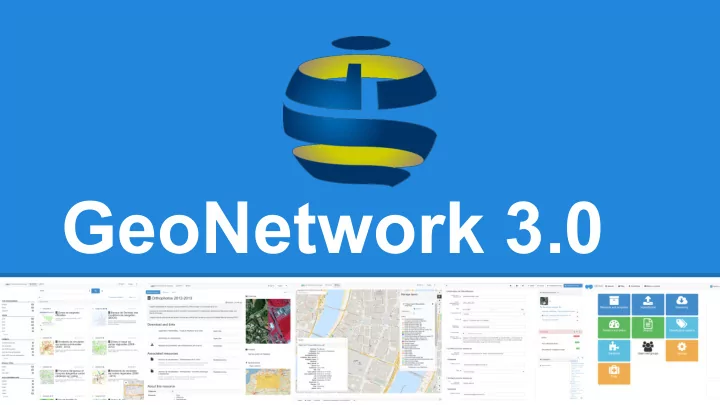 geonetwork 3 0 presenters