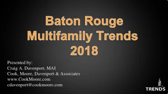 Presented by:  Craig A. Davenport, MAI  Cook, Moore, Davenport &amp; Associates  www.CookMoore.com