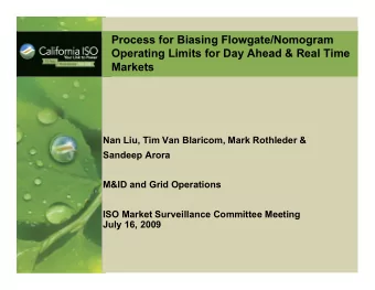 Process for Biasing Flowgate/Nomogram  Operating Limits for Day Ahead &amp; Real Time  Markets  Nan