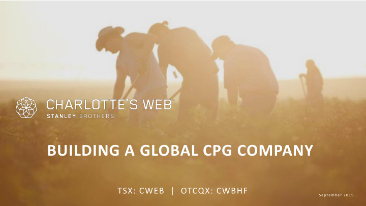 building a global cpg company