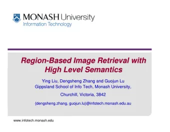 Region-  -Based Image Retrieval with  Based Image Retrieval with  Region  High Level Semantics