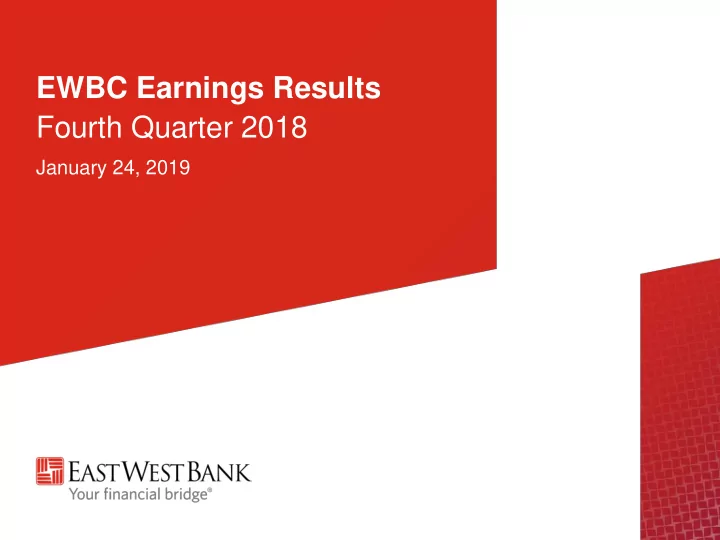 fourth quarter 2018