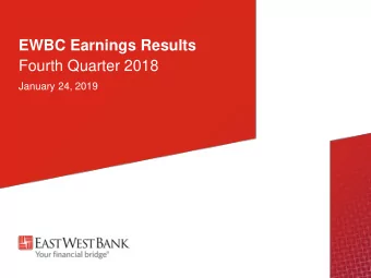 Fourth Quarter 2018  January 24, 2019  Forward-Looking Statements  Forward-Looking Statements