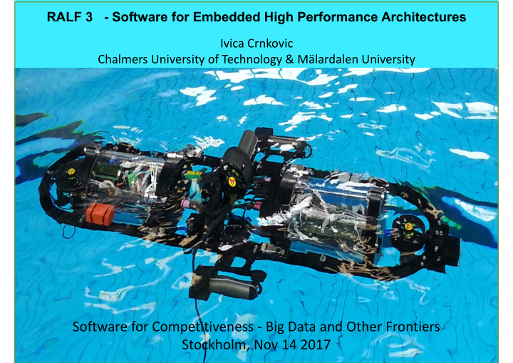 software for competitiveness big data and other frontiers