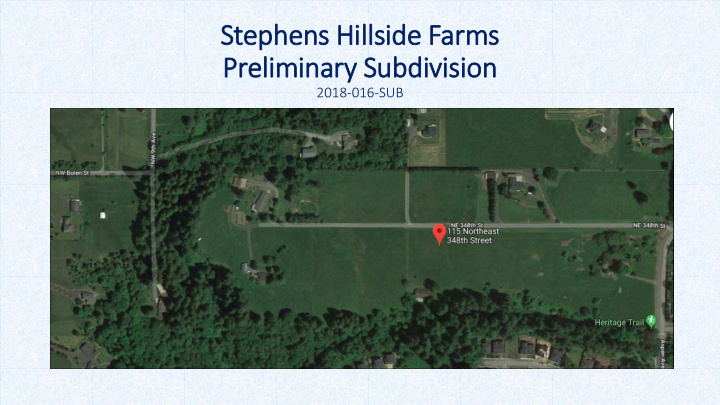 stephens hi hillside f farms preliminary s subdivision