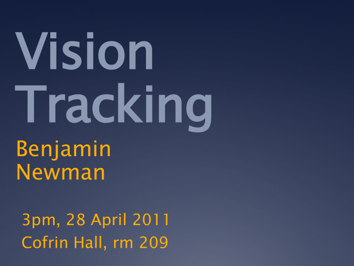 vision tracking