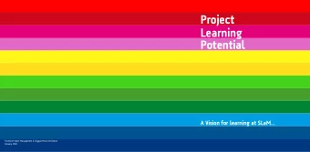 Project  Learning  Potential  A Vision for learning at SLaM...  Frontline Project Management &amp;