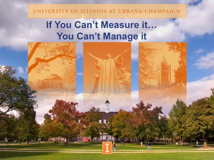 you can t manage it today s presentation team
