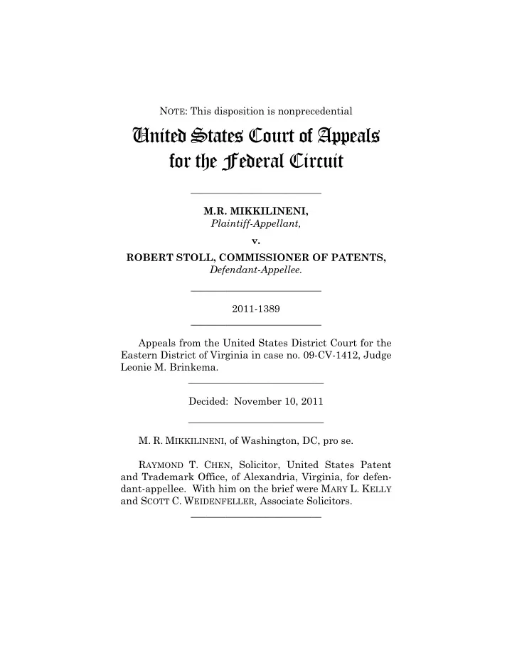 united states court of appeals for the federal circuit