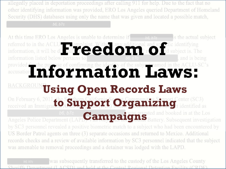 freedom of information laws