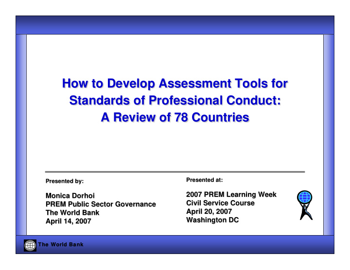 how to develop assessment tools for how to develop