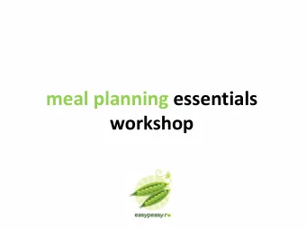 meal planning essentials  workshop  about me  Ana Naie MARKETING PROFESSIONAL with extensive