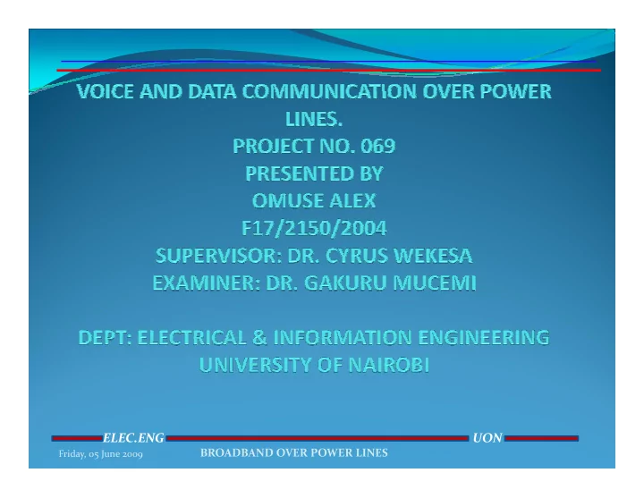 elec eng uon