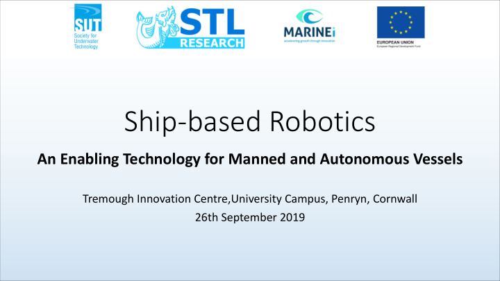 ship based robotics